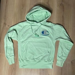Champion Reverse-Weave Mint Green Hoodie. XS. Good condition! See photos